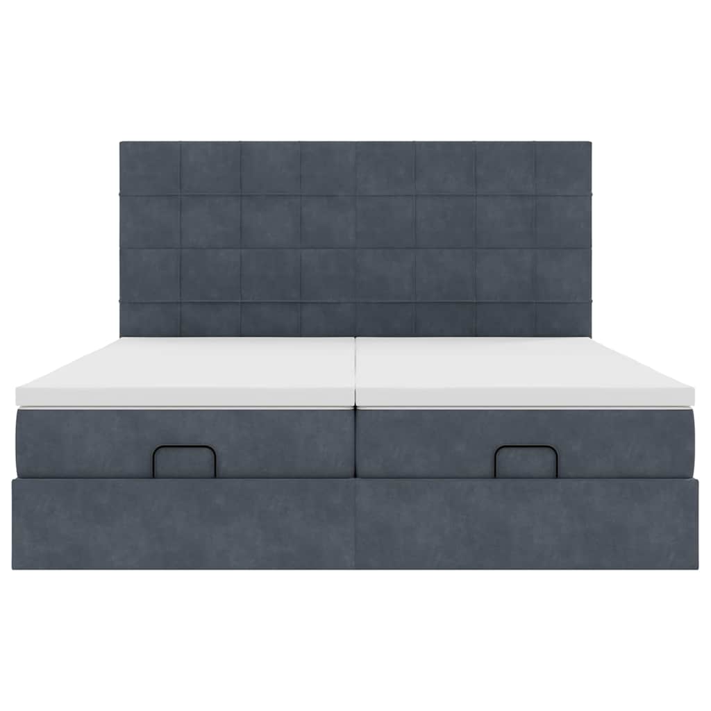 Ottoman bed met matrassen en LED's 160x200cm fluweel is nu te koop bij PeponiXL, paradijselijk wonen!