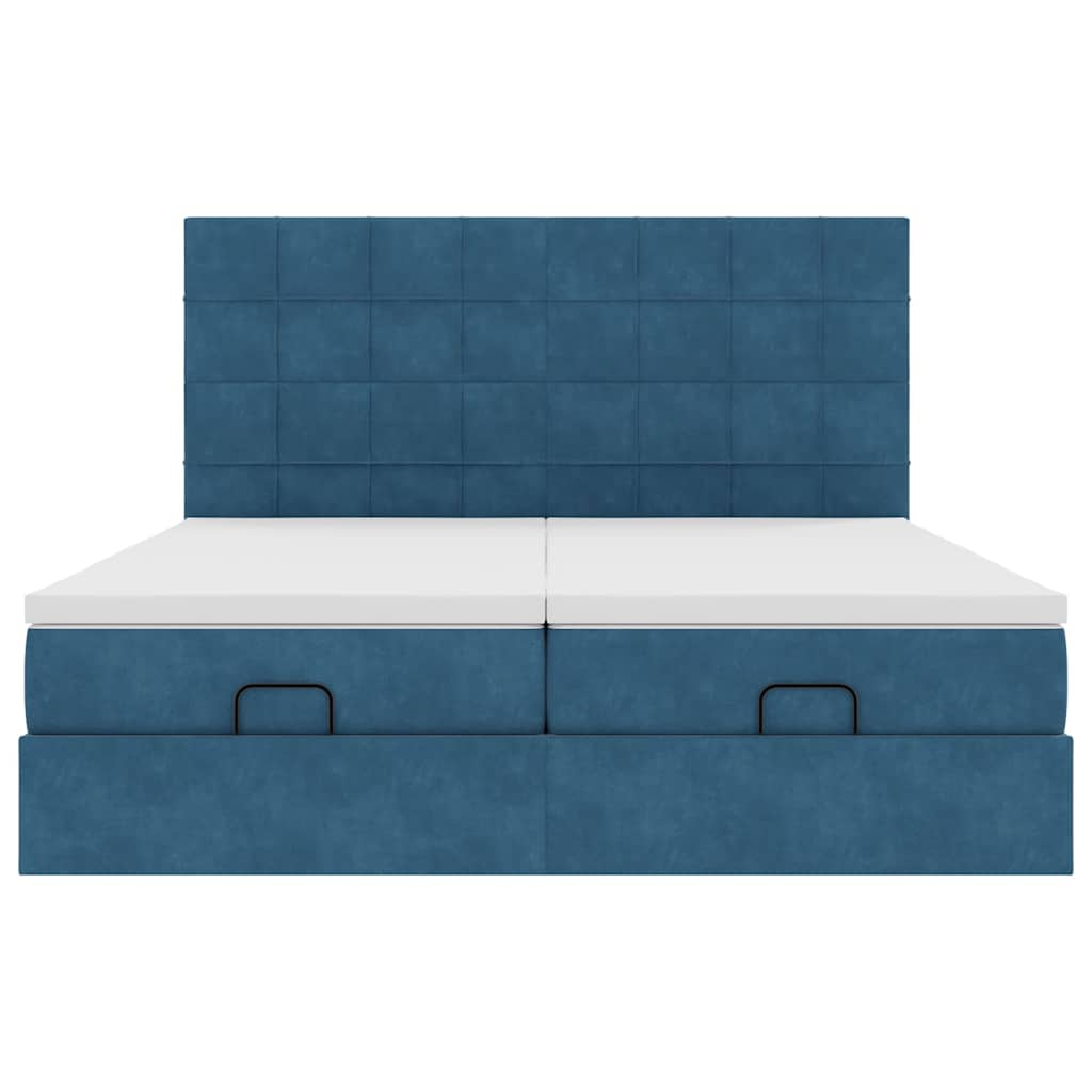 Ottoman bed met matrassen en LED's 180x200cm fluweel is nu te koop bij PeponiXL, paradijselijk wonen!