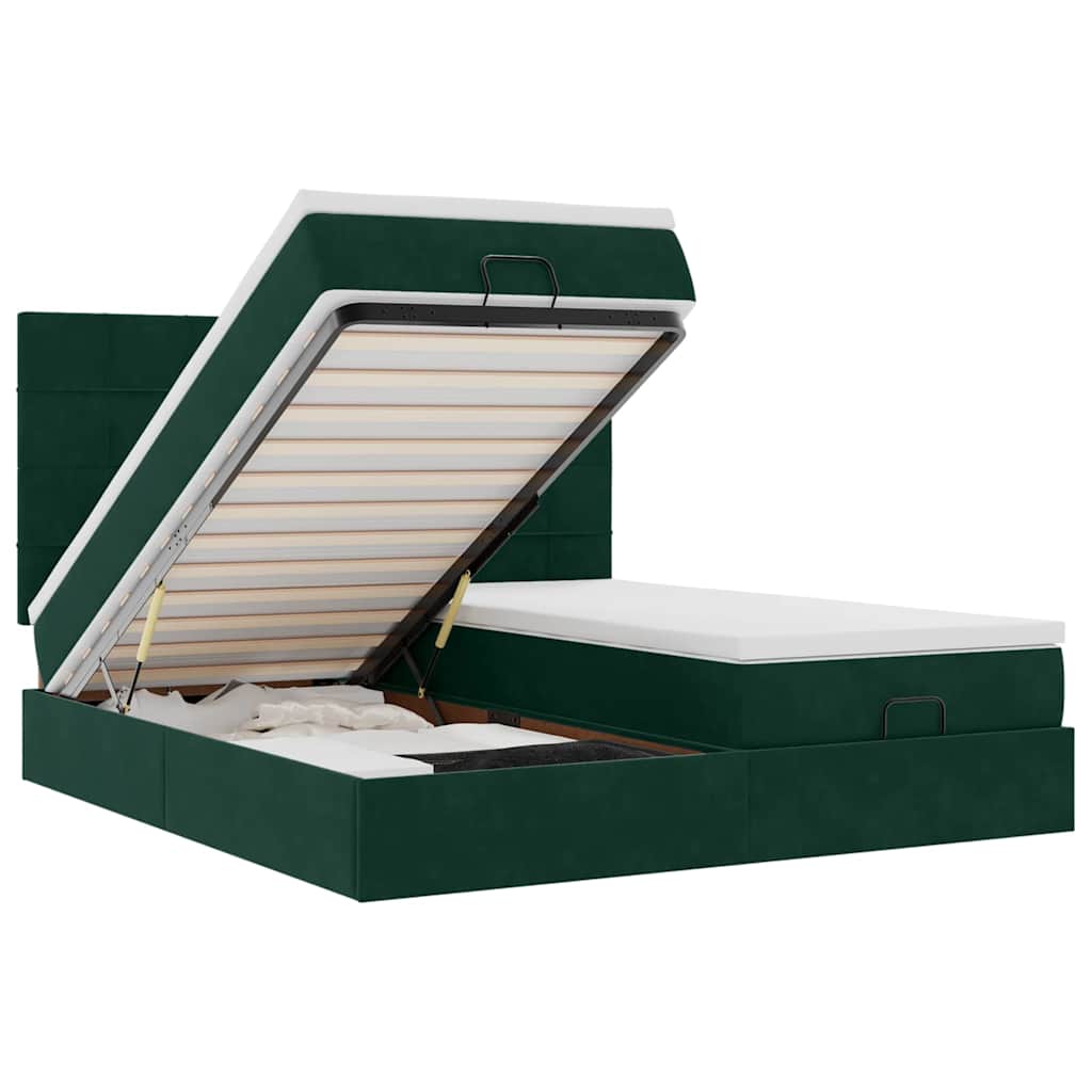 Ottoman bed met matrassen en LED's 200x200cm fluweel is nu te koop bij PeponiXL, paradijselijk wonen!