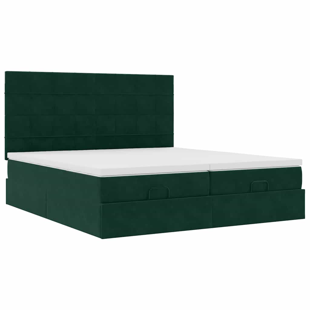 Ottoman bed met matrassen en LED's 200x200cm fluweel is nu te koop bij PeponiXL, paradijselijk wonen!