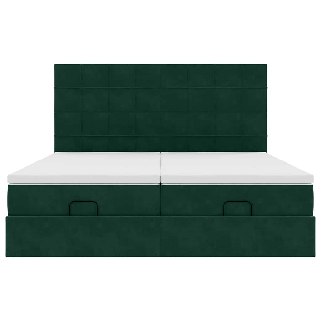 Ottoman bed met matrassen en LED's 200x200cm fluweel is nu te koop bij PeponiXL, paradijselijk wonen!