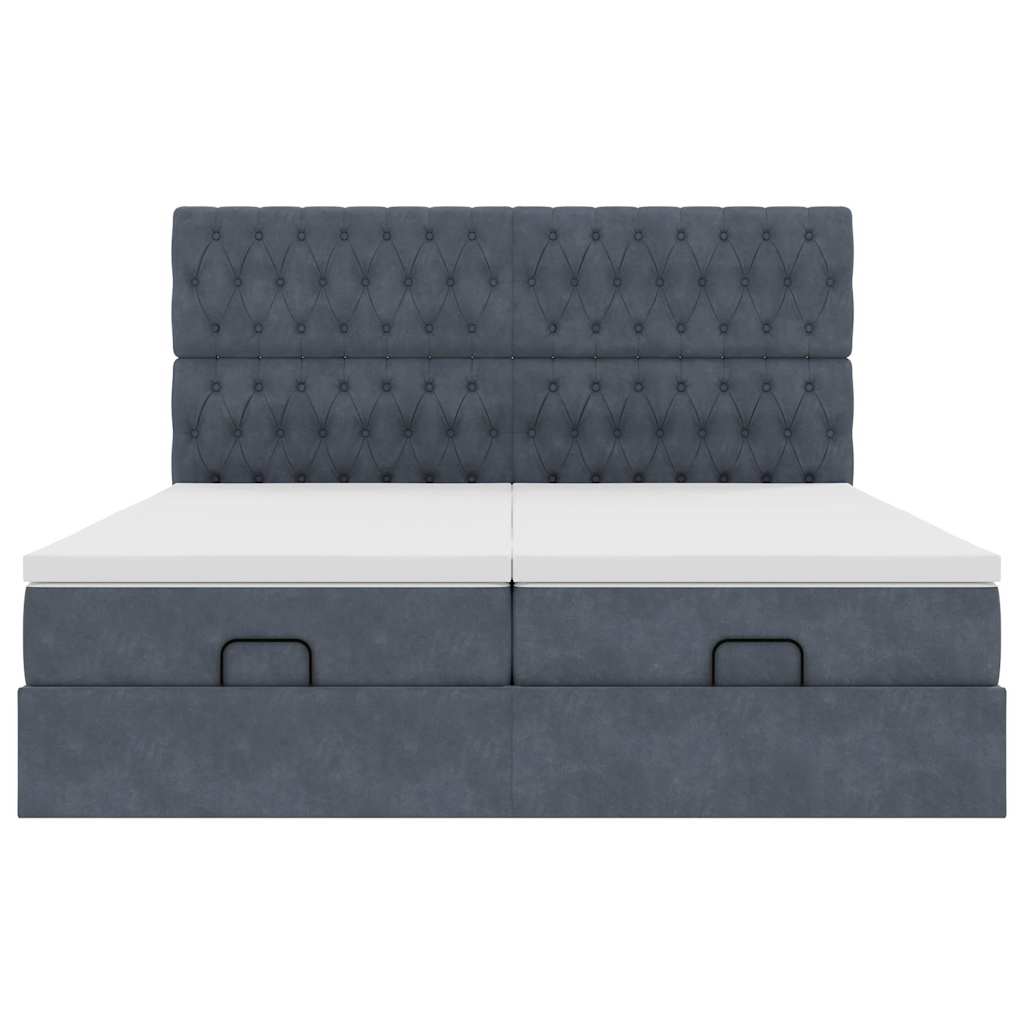 Ottoman bed met matrassen en LED's 160x200cm fluweel is nu te koop bij PeponiXL, paradijselijk wonen!