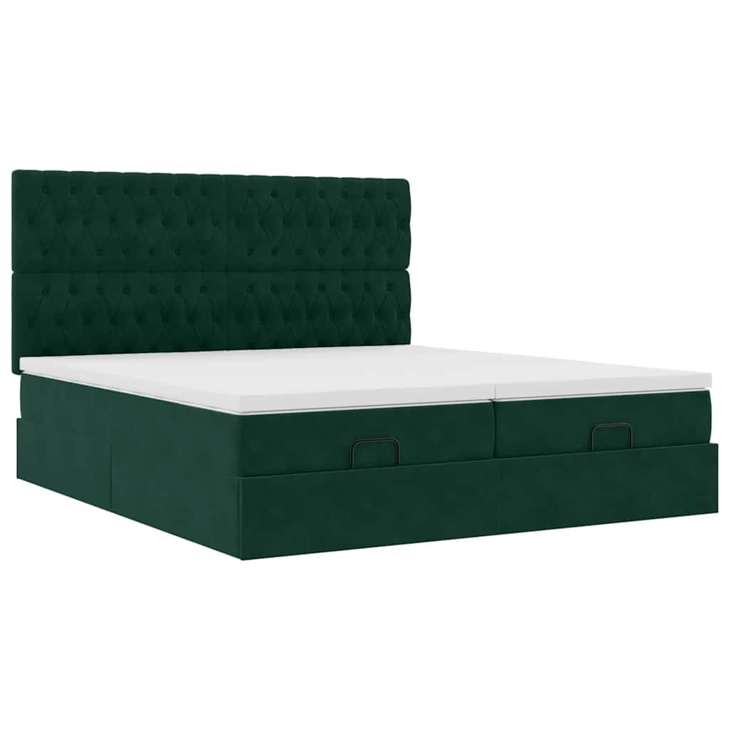 Ottoman bed met matrassen en LED's 160x200cm fluweel is nu te koop bij PeponiXL, paradijselijk wonen!