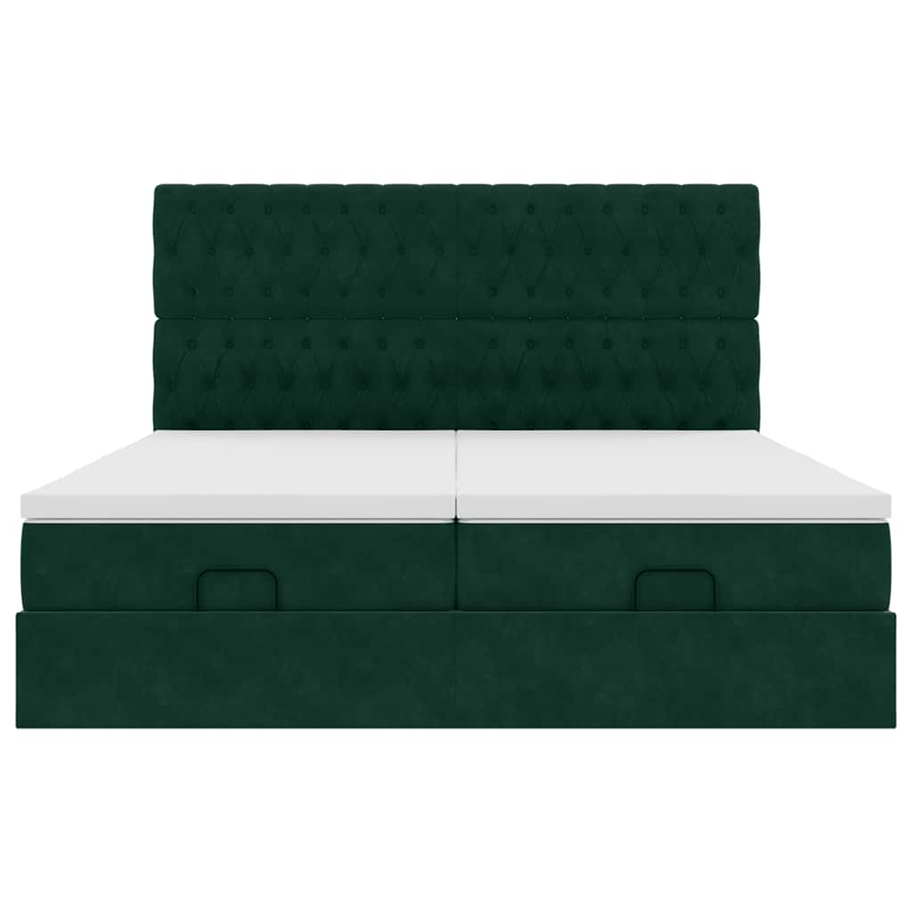 Ottoman bed met matrassen en LED's 160x200cm fluweel is nu te koop bij PeponiXL, paradijselijk wonen!