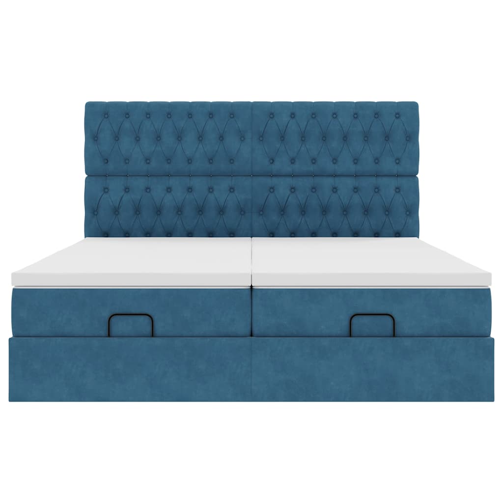 Ottoman bed met matrassen en LED's 160x200cm fluweel is nu te koop bij PeponiXL, paradijselijk wonen!