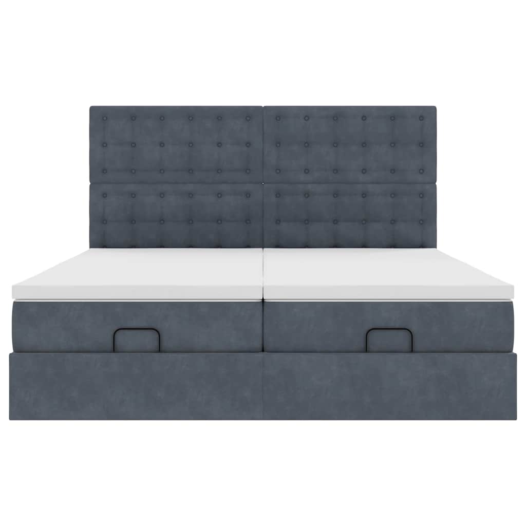 Ottoman bed met matrassen en LED's 160x200cm fluweel is nu te koop bij PeponiXL, paradijselijk wonen!