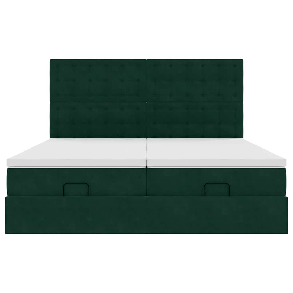 Ottoman bed met matrassen en LED's 160x200cm fluweel is nu te koop bij PeponiXL, paradijselijk wonen!