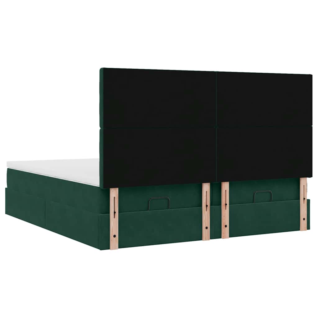 Ottoman bed met matrassen en LED's 160x200cm fluweel is nu te koop bij PeponiXL, paradijselijk wonen!