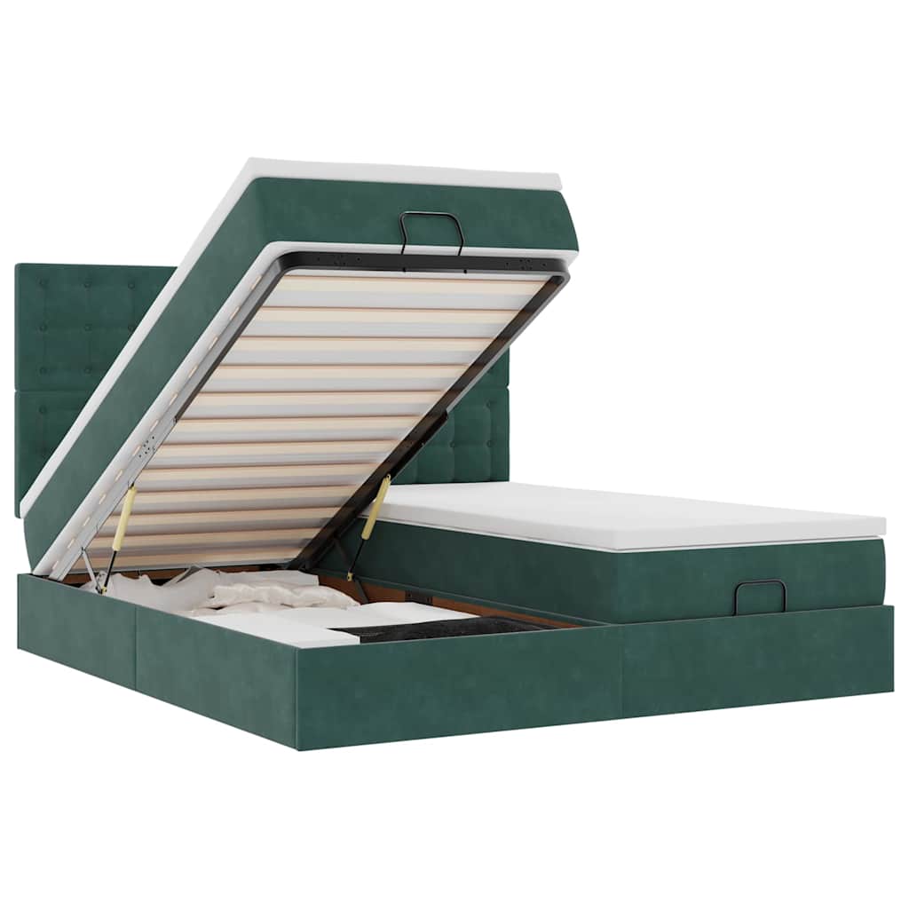 Ottoman bed met matrassen en LED's 180x200cm fluweel is nu te koop bij PeponiXL, paradijselijk wonen!