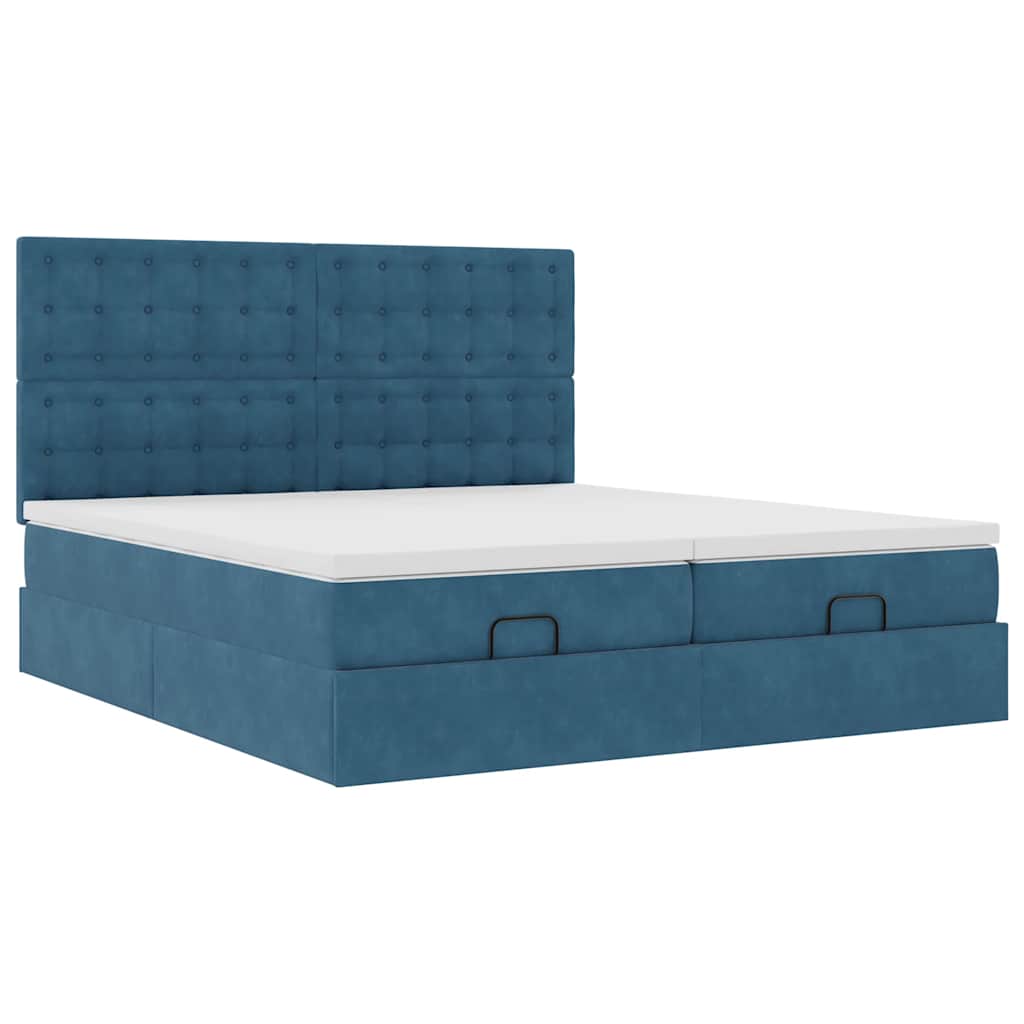 Ottoman bed met matrassen en LED's 180x200cm fluweel is nu te koop bij PeponiXL, paradijselijk wonen!