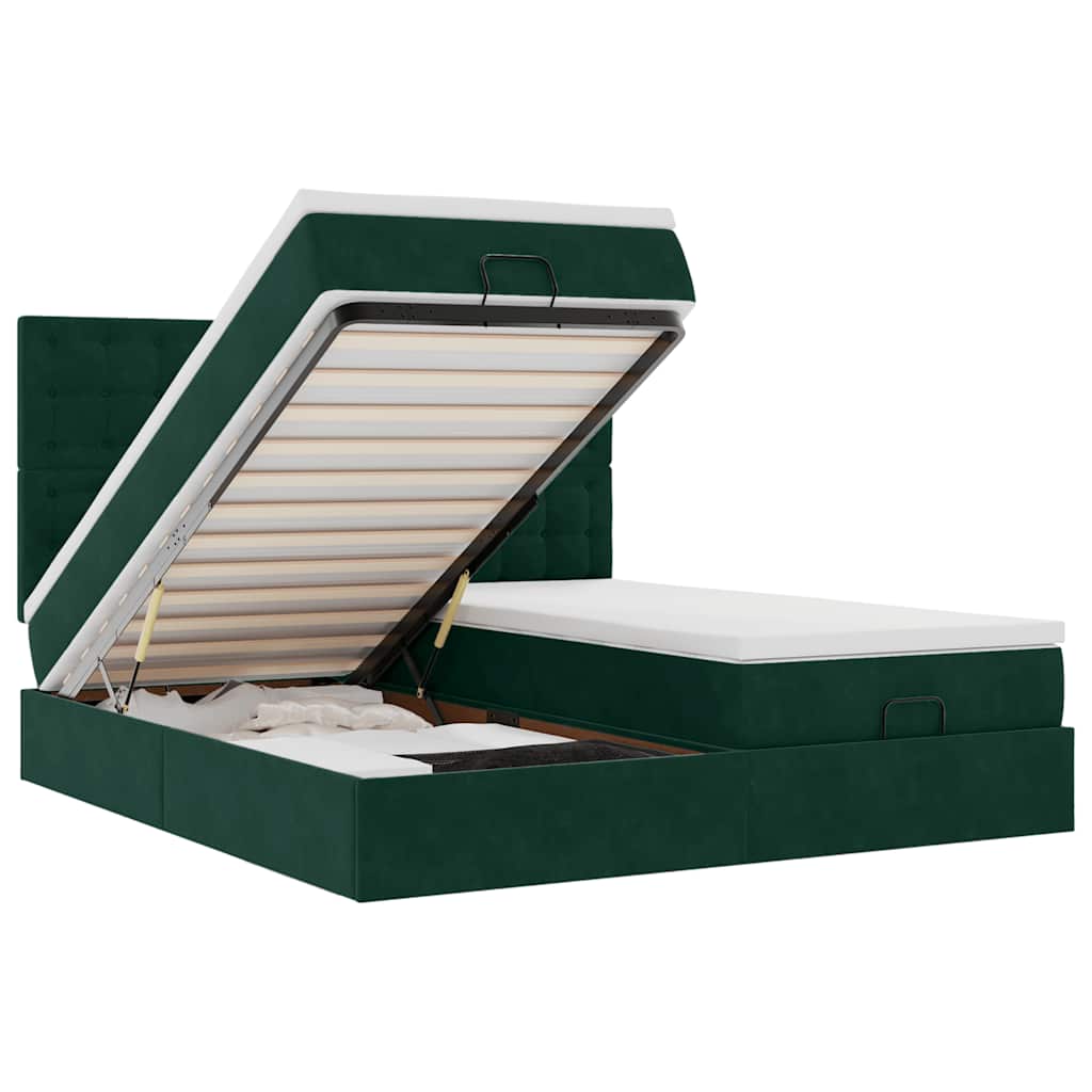 Ottoman bed met matrassen en LED's 200x200cm fluweel is nu te koop bij PeponiXL, paradijselijk wonen!