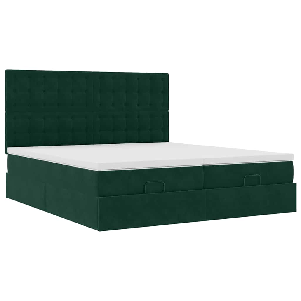 Ottoman bed met matrassen en LED's 200x200cm fluweel is nu te koop bij PeponiXL, paradijselijk wonen!