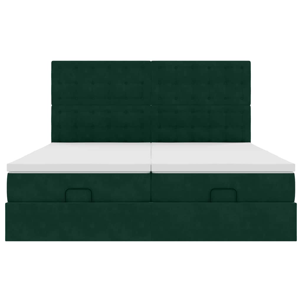 Ottoman bed met matrassen en LED's 200x200cm fluweel is nu te koop bij PeponiXL, paradijselijk wonen!