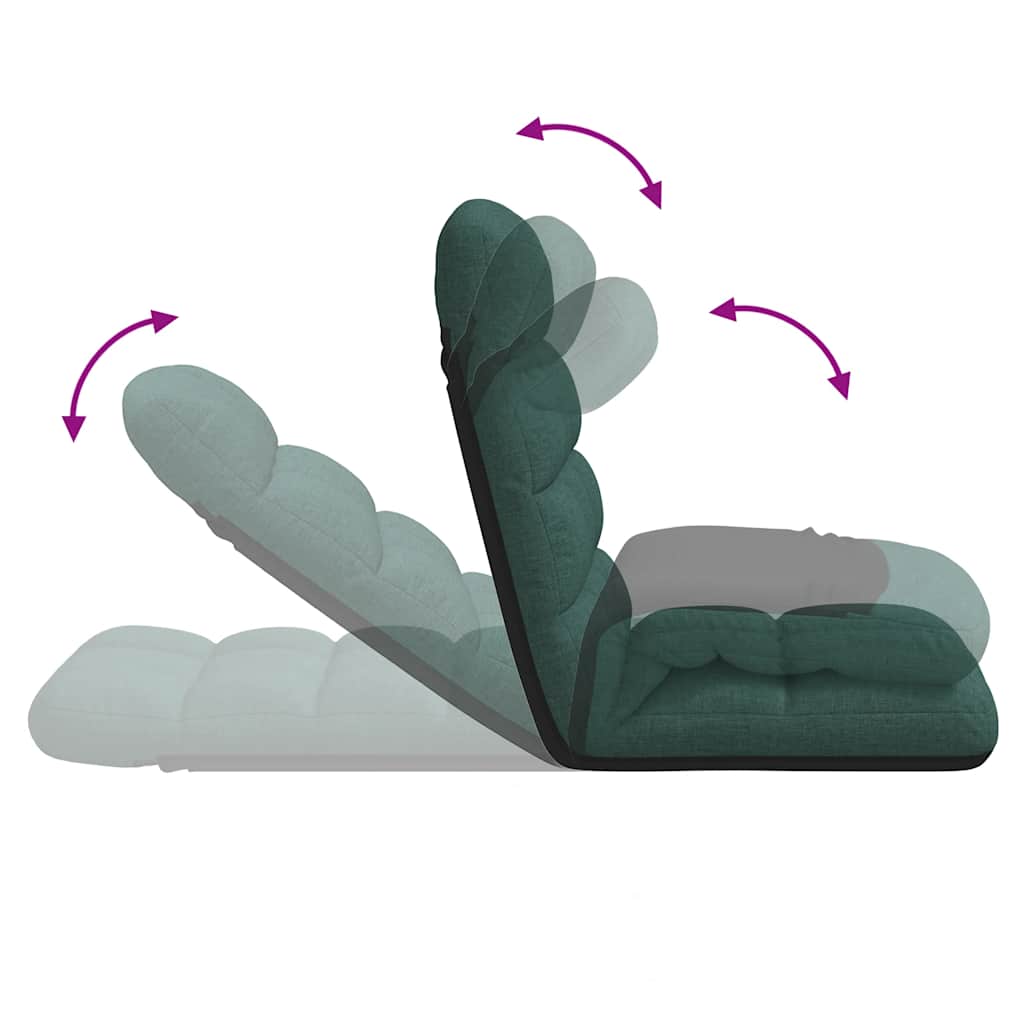 Opvouwbare vloerstoel donkergroen 71x51x62 cm stof is nu te koop bij PeponiXL, paradijselijk wonen!