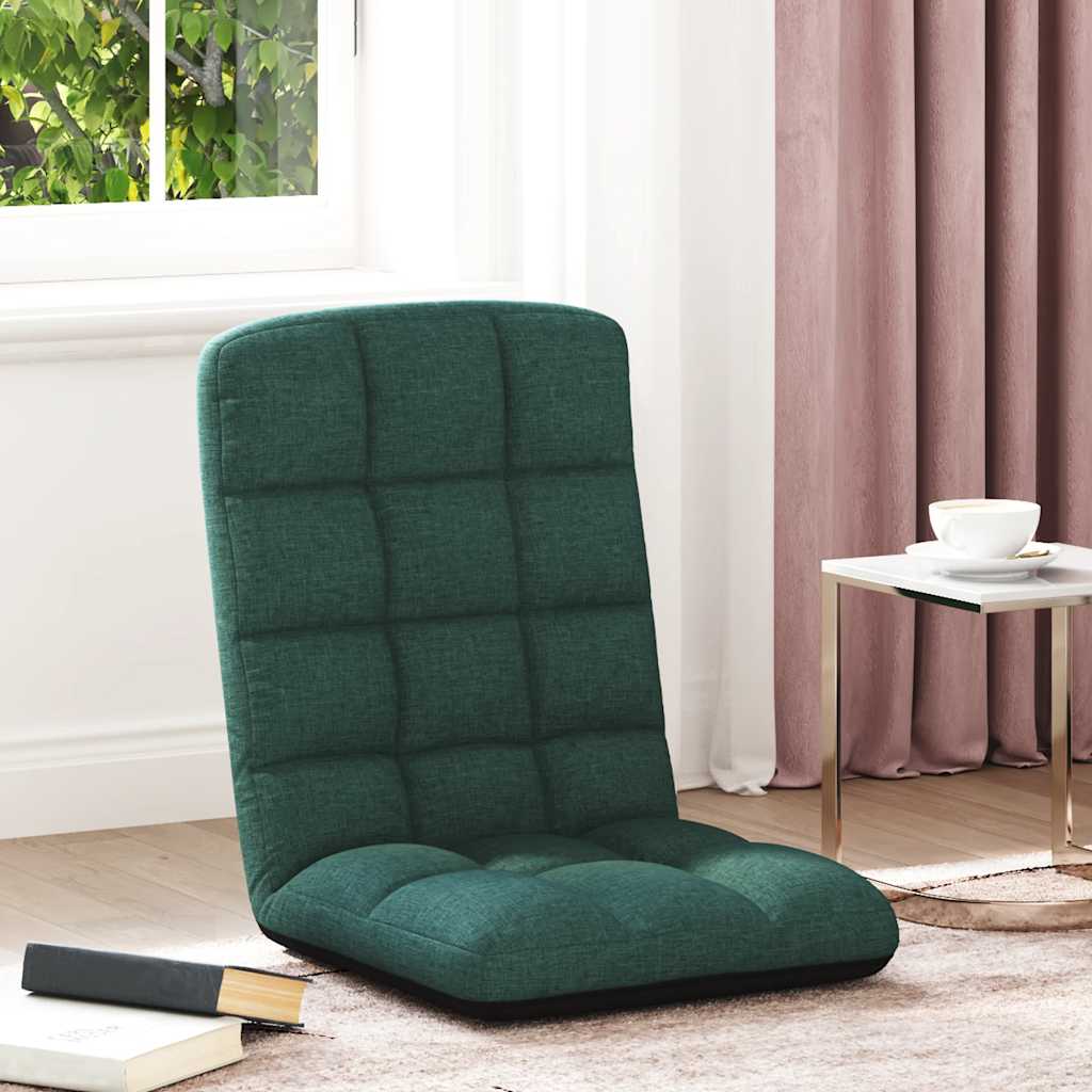 Opvouwbare vloerstoel donkergroen 71x51x62 cm stof is nu te koop bij PeponiXL, paradijselijk wonen!