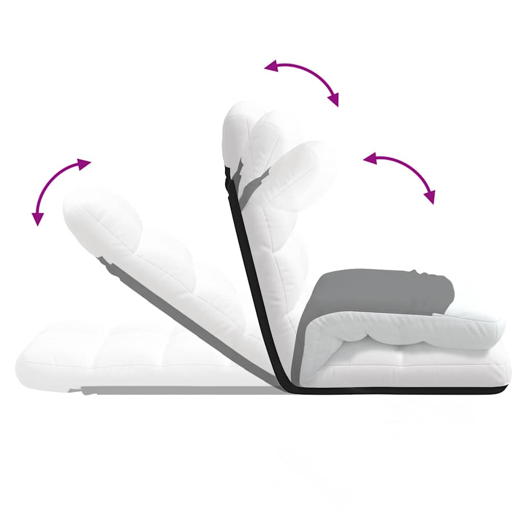 Vloerstoel inklapbaar 71x51x62 cm stof wit is nu te koop bij PeponiXL, paradijselijk wonen!