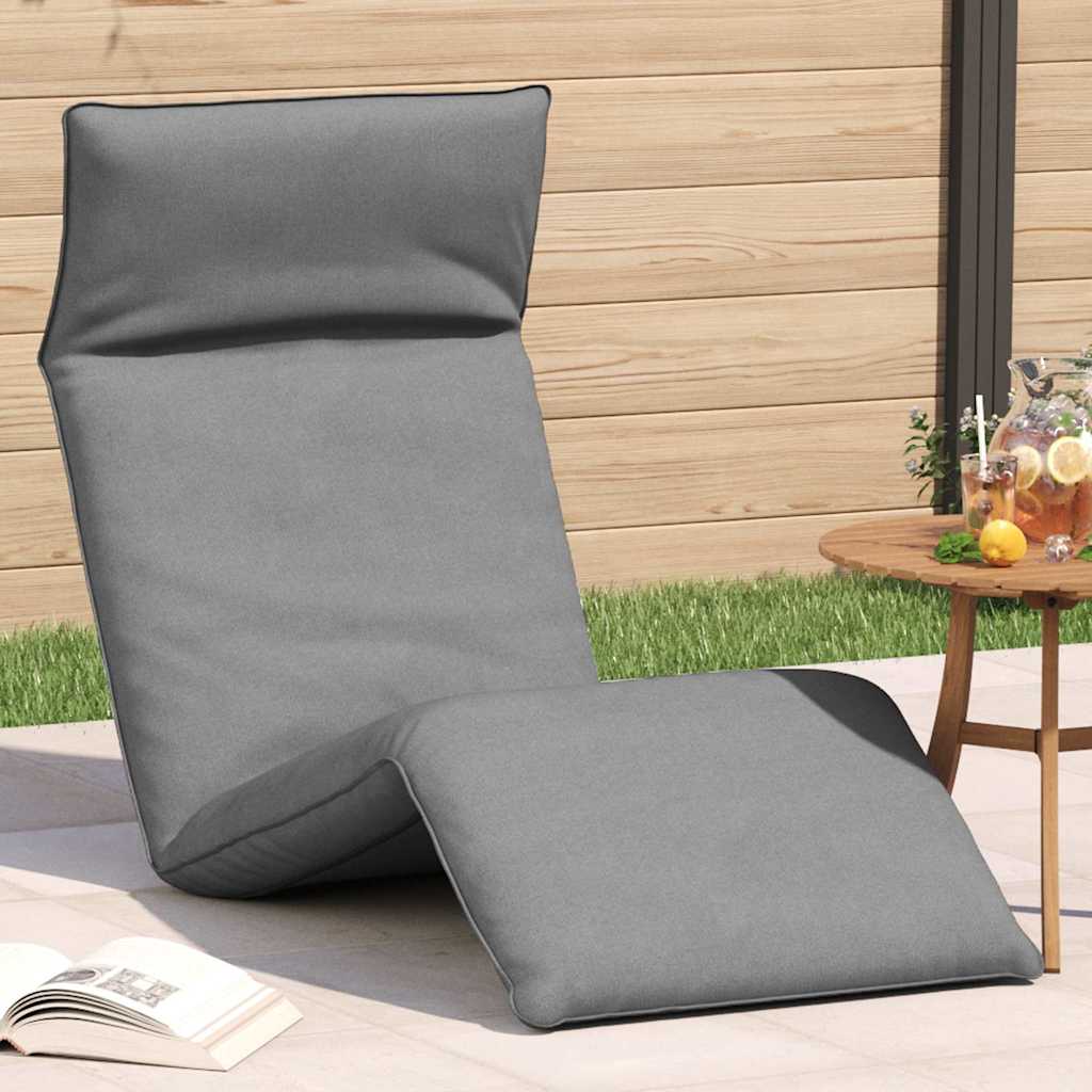 Ligstoel inklapbaar 175x54x8,5 cm Oxford stof grijs is nu te koop bij PeponiXL, paradijselijk wonen!