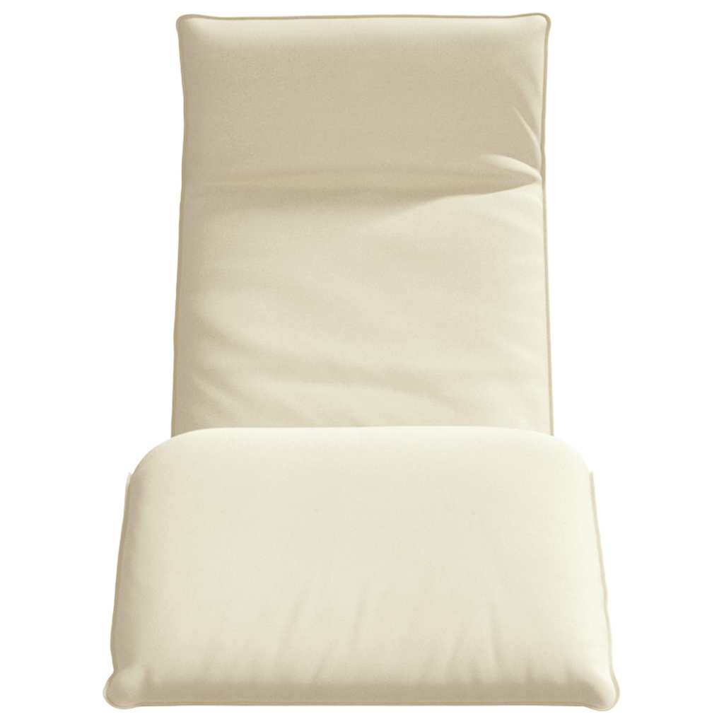 Ligstoel inklapbaar 175x54x8,5 cm Oxford stof crème is nu te koop bij PeponiXL, paradijselijk wonen!