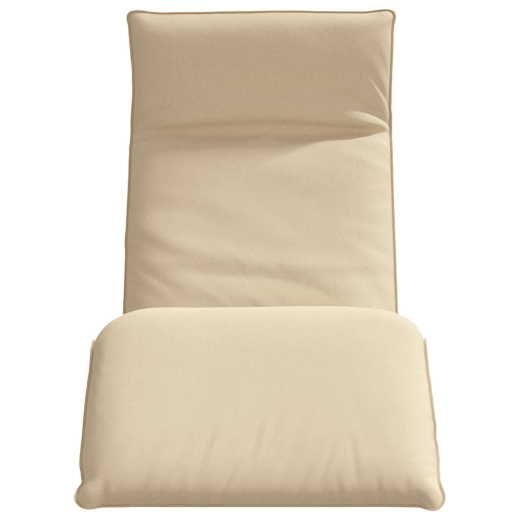 Ligstoel inklapbaar 175x54x8,5 cm Oxford stof beige is nu te koop bij PeponiXL, paradijselijk wonen!