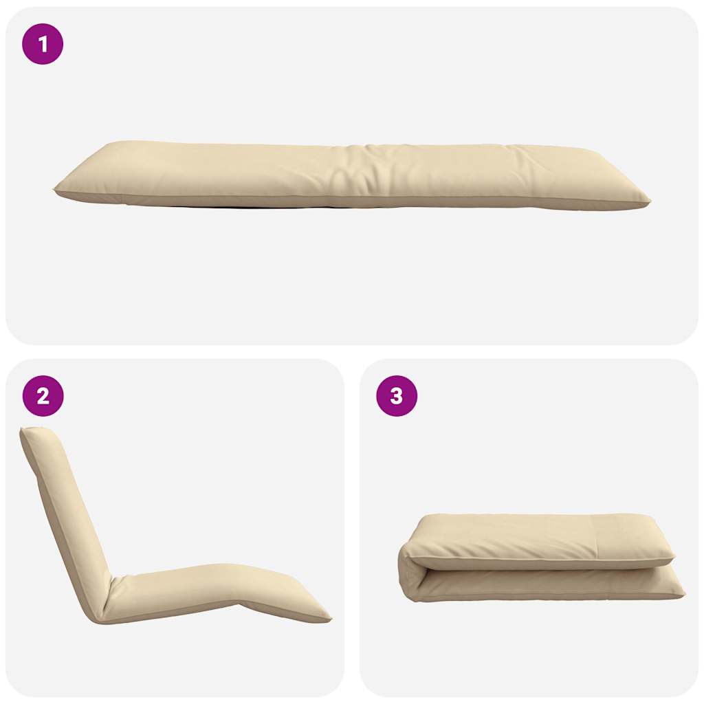 Ligstoel inklapbaar 175x54x8,5 cm Oxford stof beige is nu te koop bij PeponiXL, paradijselijk wonen!