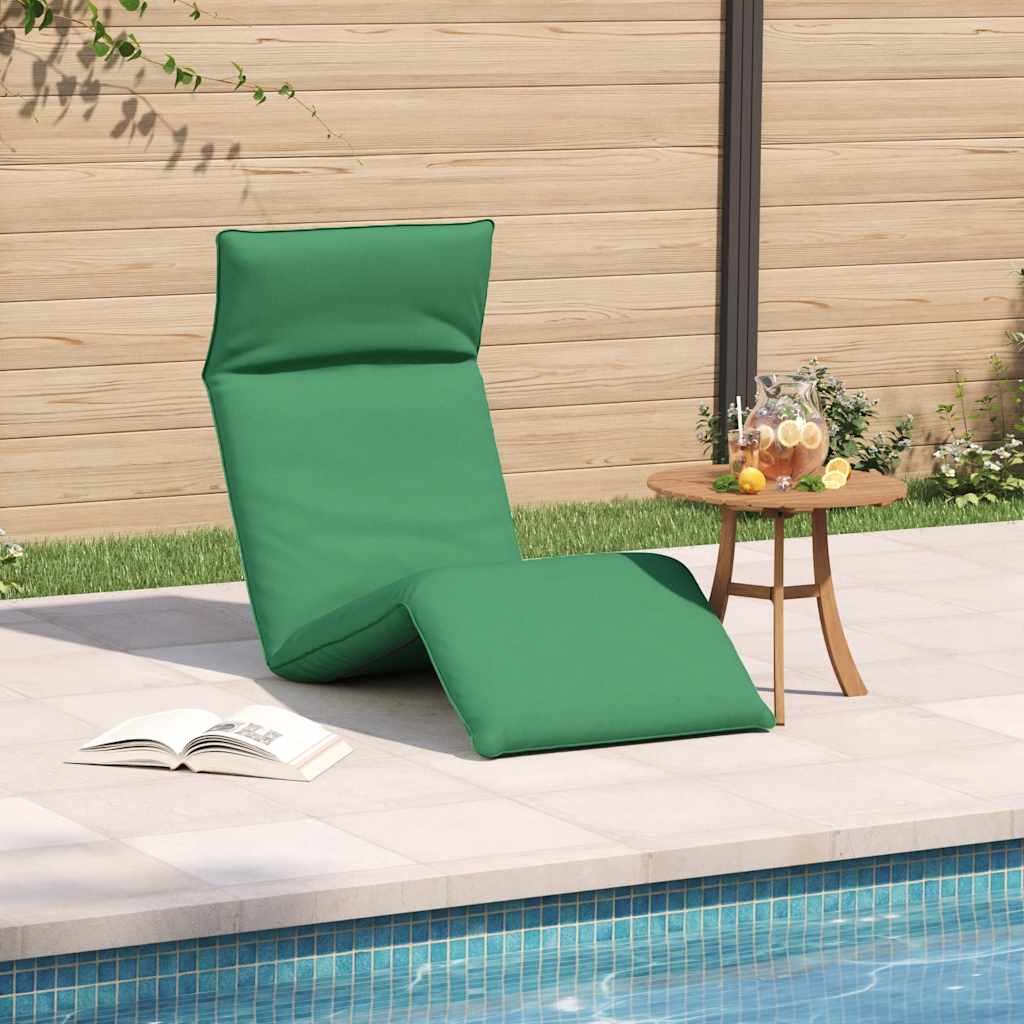 Ligstoel inklapbaar 175x54x8,5 cm oxford stof groen is nu te koop bij PeponiXL, paradijselijk wonen!