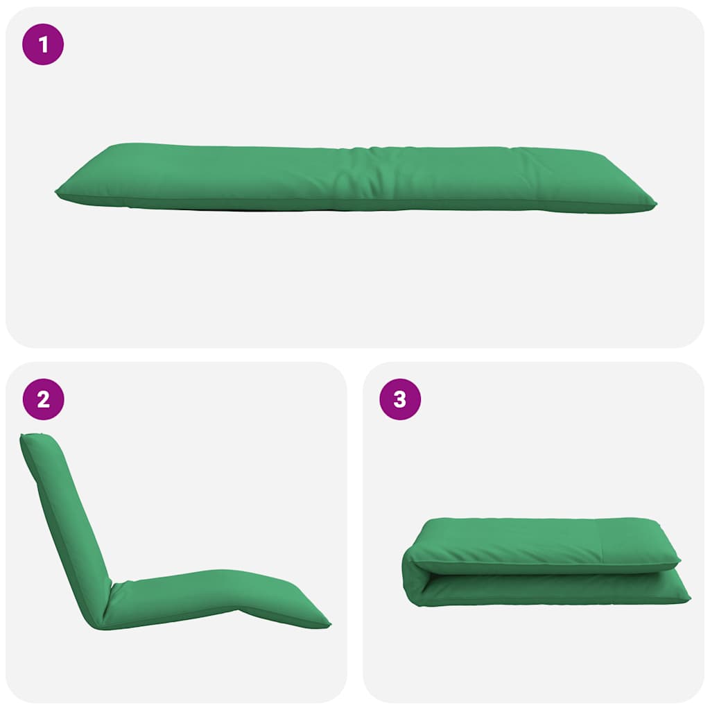 Ligstoel inklapbaar 175x54x8,5 cm oxford stof groen is nu te koop bij PeponiXL, paradijselijk wonen!