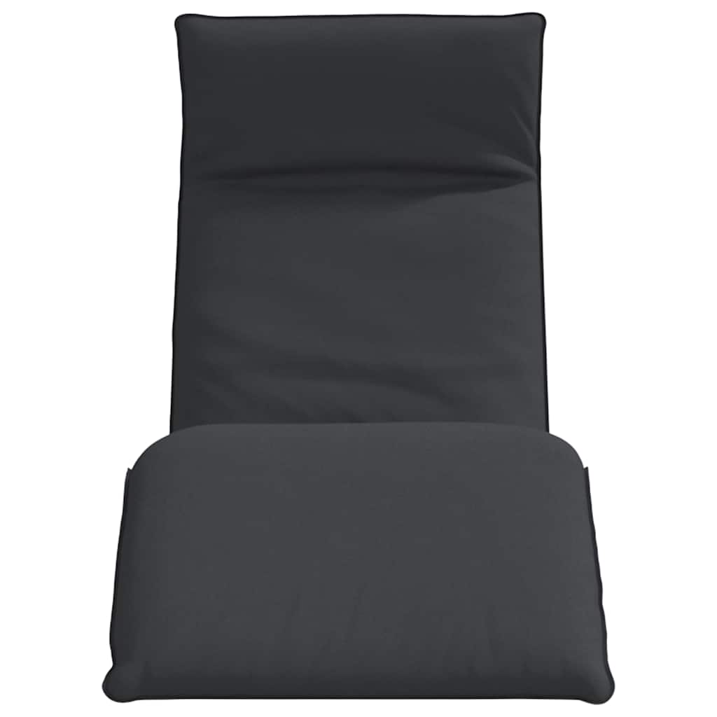Ligstoel inklapbaar 175x54x8,5 cm Oxford stof zwart is nu te koop bij PeponiXL, paradijselijk wonen!
