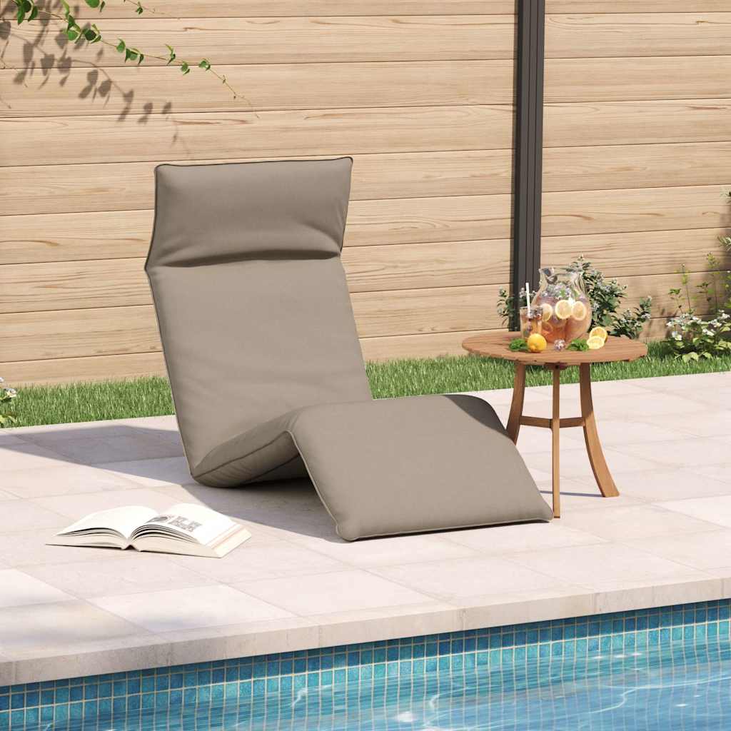 Ligstoel inklapbaar 175x54x8,5 cm oxford stof taupe is nu te koop bij PeponiXL, paradijselijk wonen!