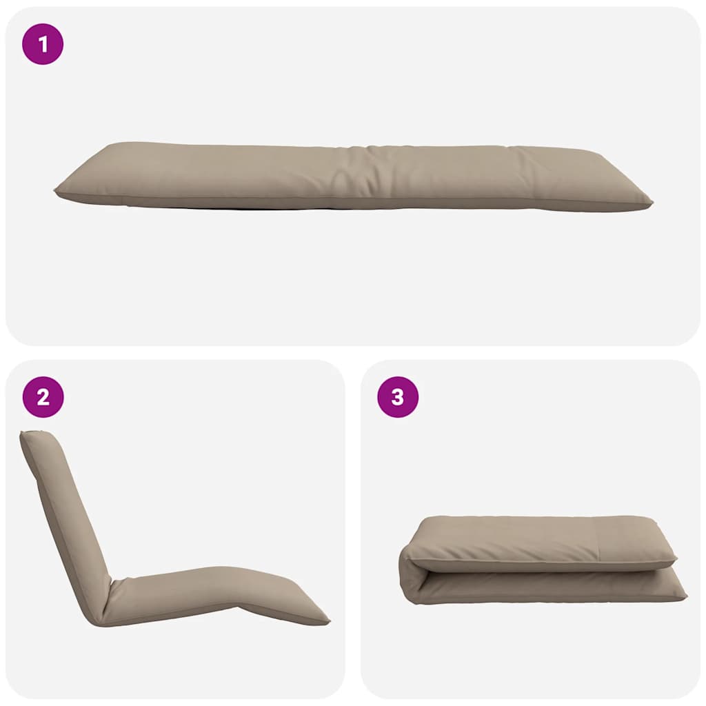 Ligstoel inklapbaar 175x54x8,5 cm oxford stof taupe is nu te koop bij PeponiXL, paradijselijk wonen!