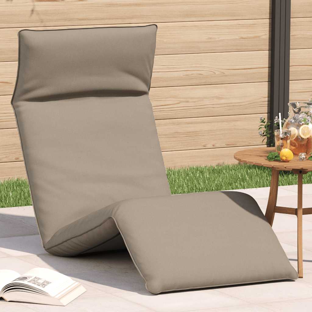 Ligstoel inklapbaar 175x54x8,5 cm oxford stof taupe is nu te koop bij PeponiXL, paradijselijk wonen!