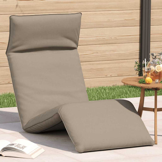 Ligstoel inklapbaar 175x54x8,5 cm oxford stof taupe is nu te koop bij PeponiXL, paradijselijk wonen!