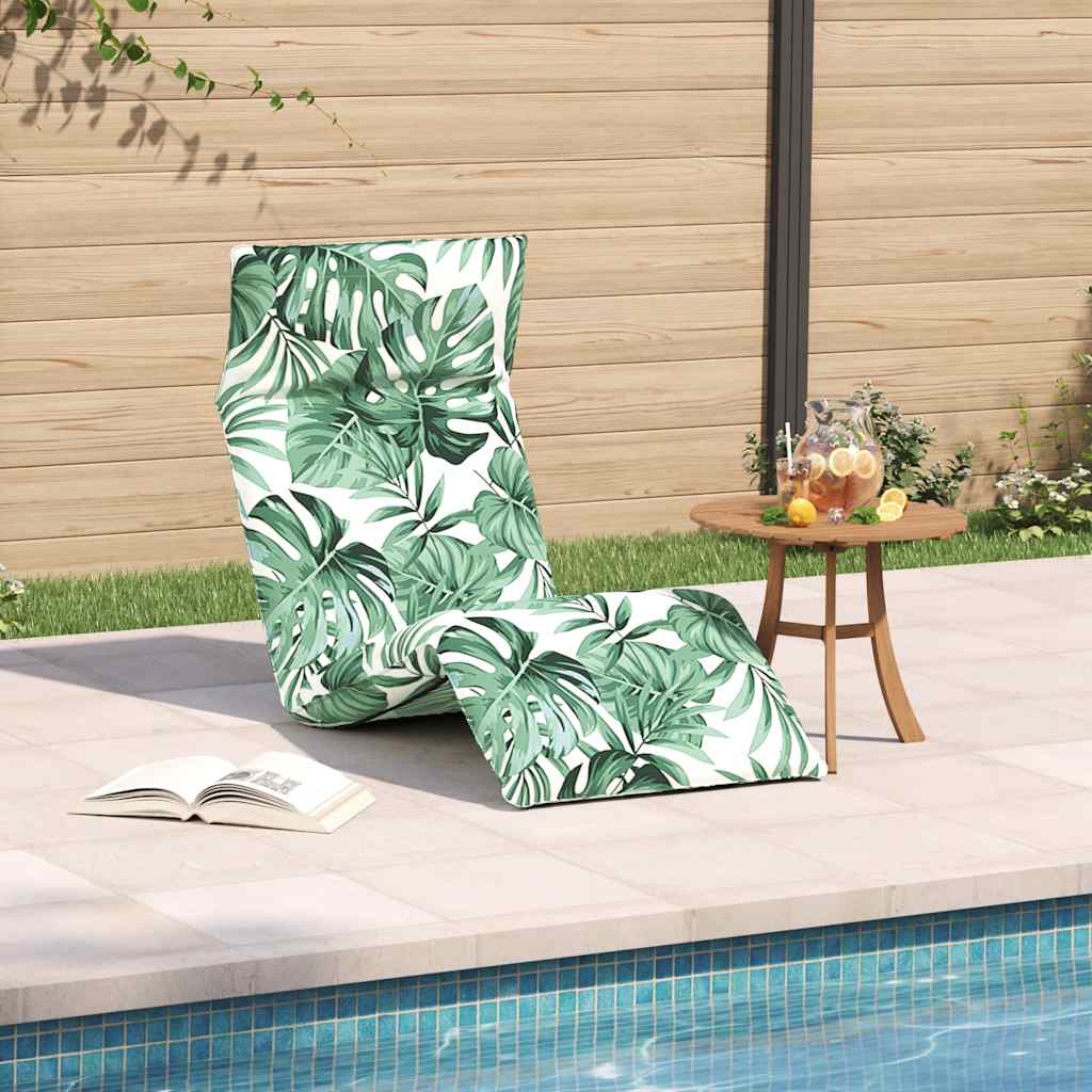 Opvouwbare ligstoel Bladpatroon 175x54x8,5 cm Oxford stof is nu te koop bij PeponiXL, paradijselijk wonen!