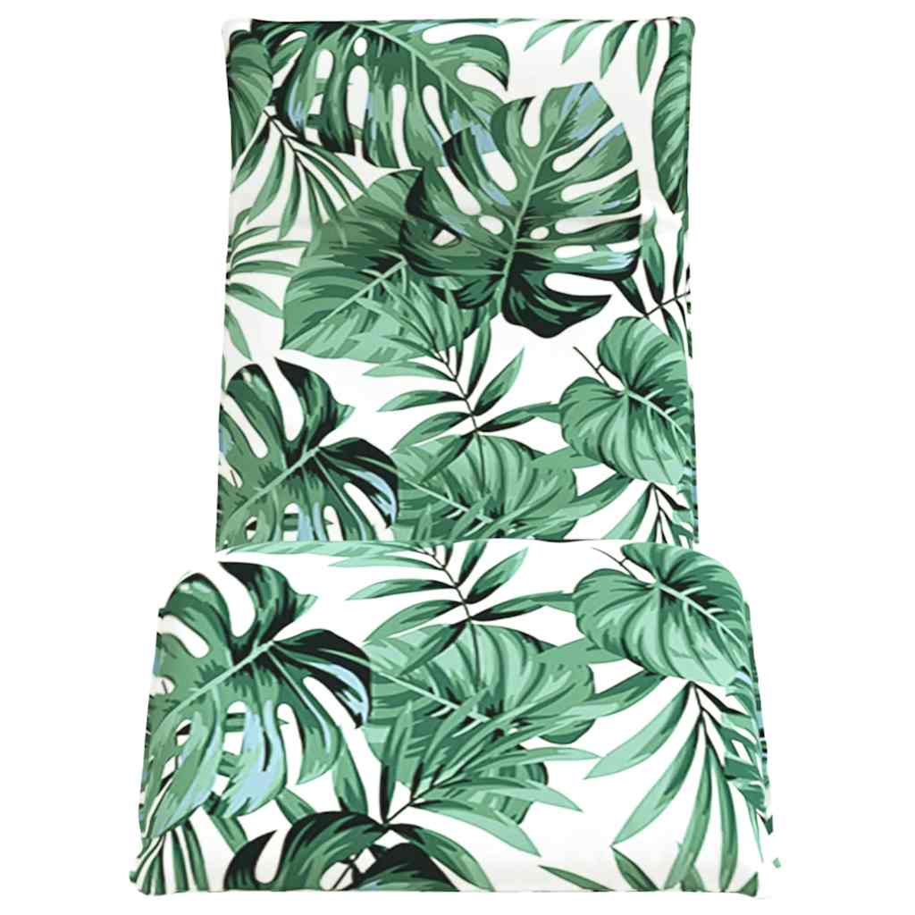 Opvouwbare ligstoel Bladpatroon 175x54x8,5 cm Oxford stof is nu te koop bij PeponiXL, paradijselijk wonen!