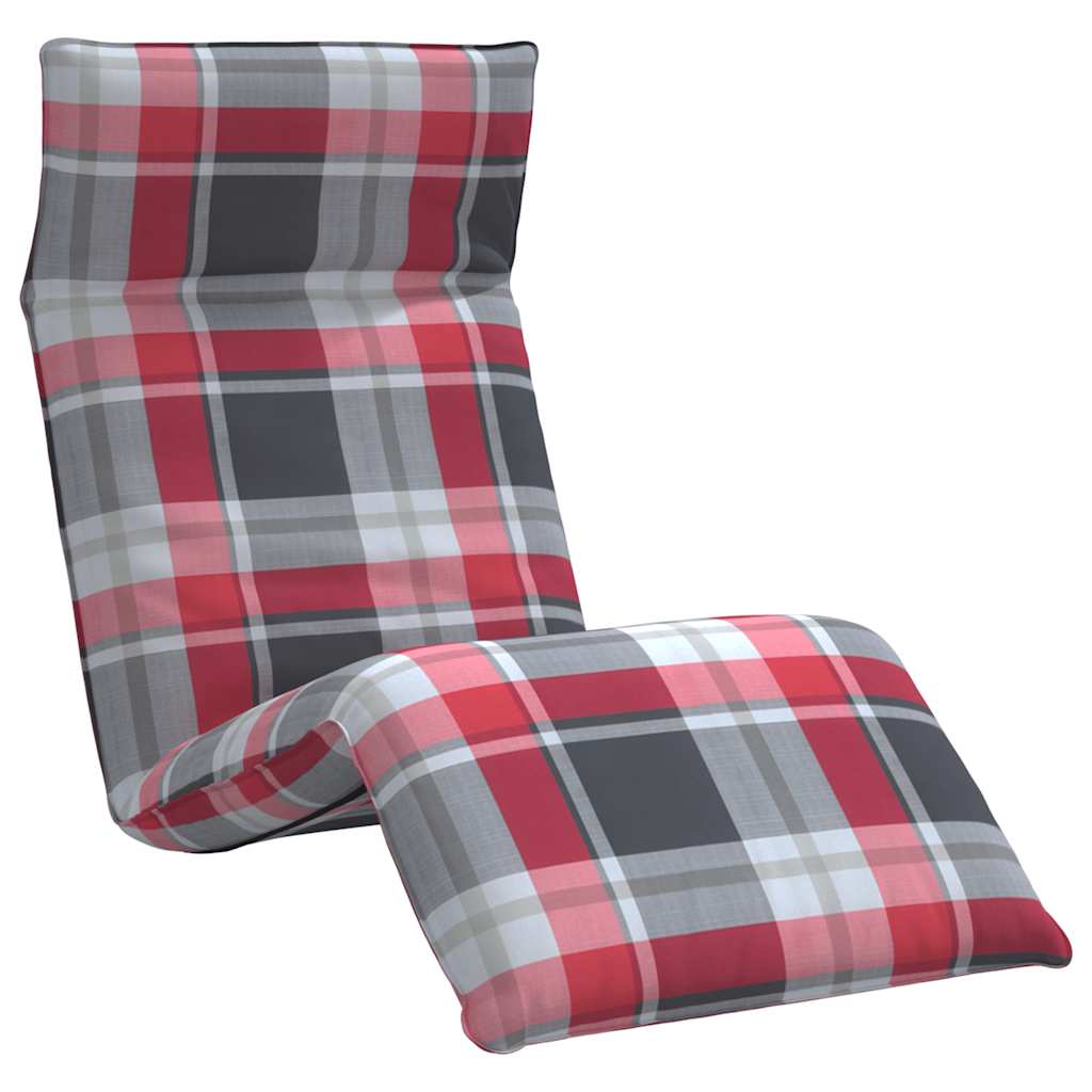 Opvouwbare ligstoel Rood Geruit Patroon 175x54x8,5 cm Oxford Stof is nu te koop bij PeponiXL, paradijselijk wonen!