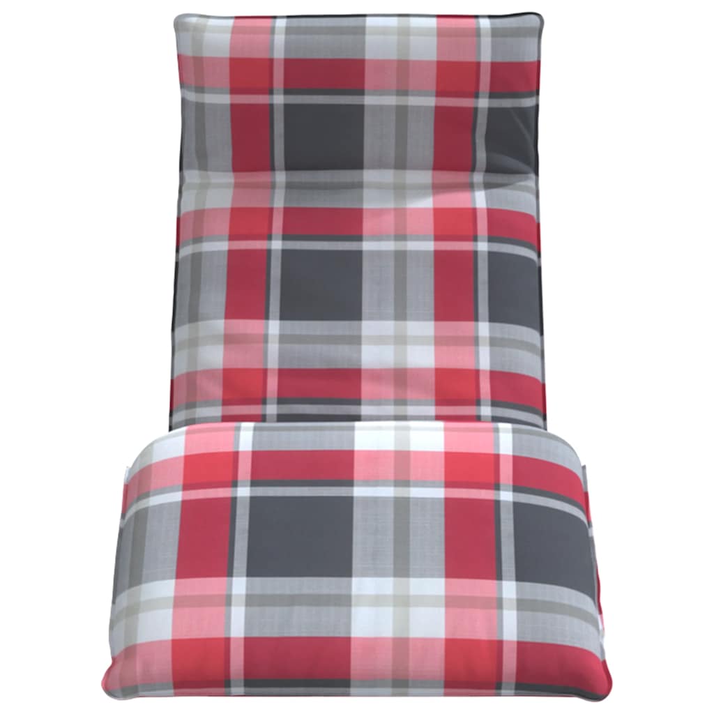 Opvouwbare ligstoel Rood Geruit Patroon 175x54x8,5 cm Oxford Stof is nu te koop bij PeponiXL, paradijselijk wonen!