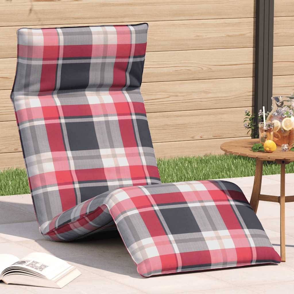 Opvouwbare ligstoel Rood Geruit Patroon 175x54x8,5 cm Oxford Stof is nu te koop bij PeponiXL, paradijselijk wonen!