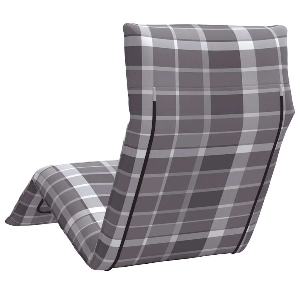Opvouwbare ligstoel Grijs Geruit Patroon 175x54x8,5 cm Oxford Stof is nu te koop bij PeponiXL, paradijselijk wonen!