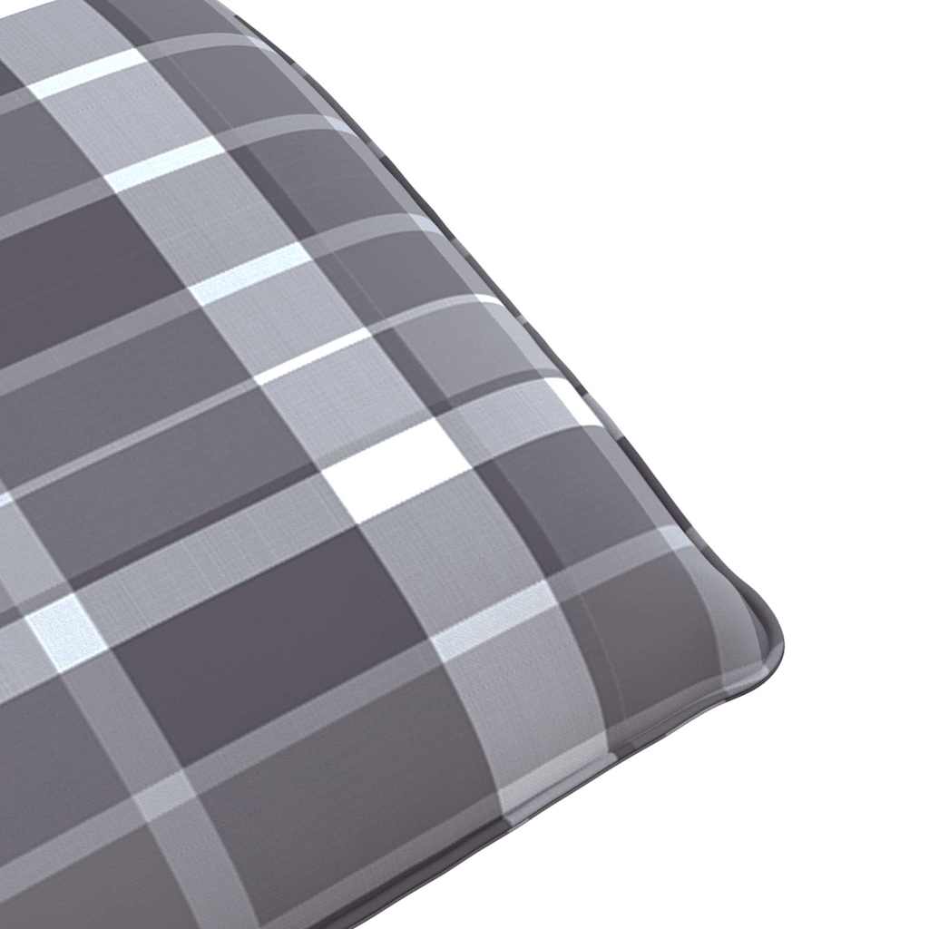 Opvouwbare ligstoel Grijs Geruit Patroon 175x54x8,5 cm Oxford Stof is nu te koop bij PeponiXL, paradijselijk wonen!