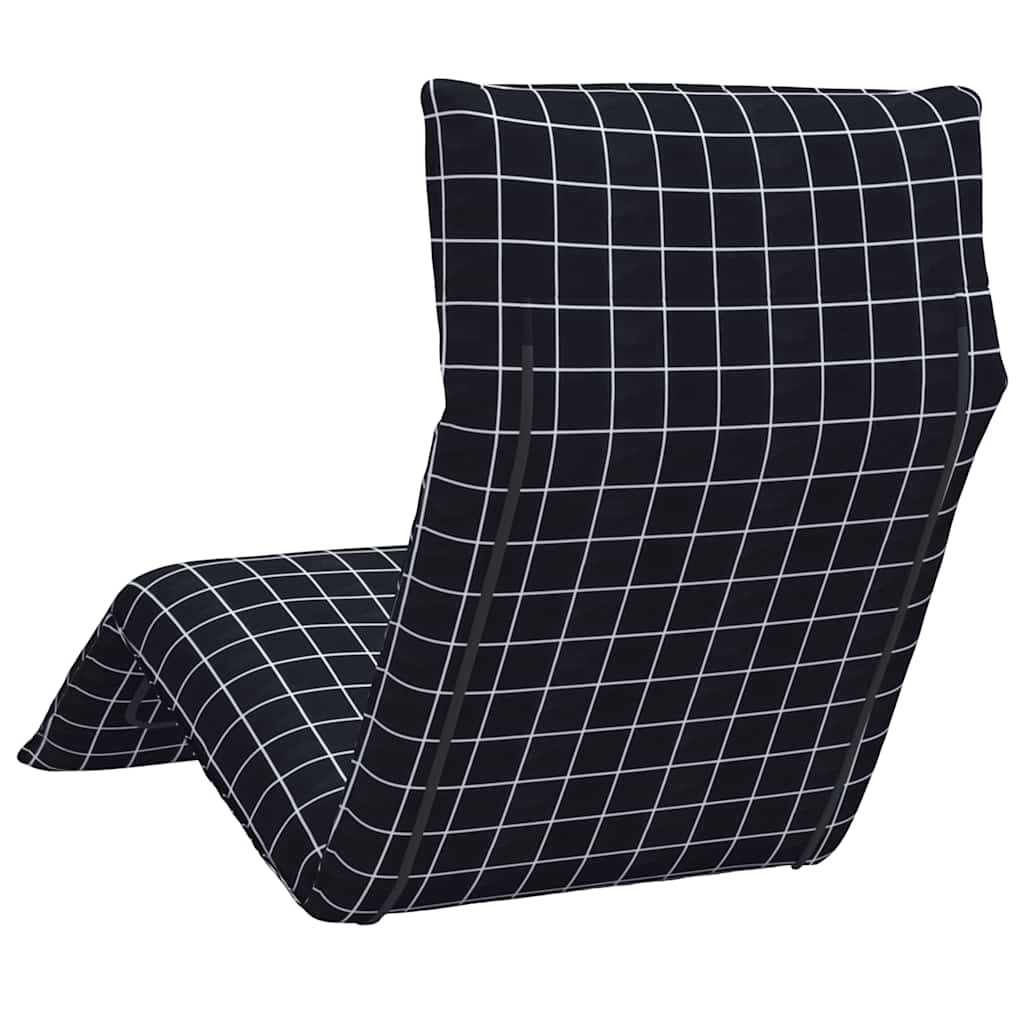 Opvouwbare ligstoel Zwart Geruit Patroon 175x54x8,5 cm Oxford Stof is nu te koop bij PeponiXL, paradijselijk wonen!