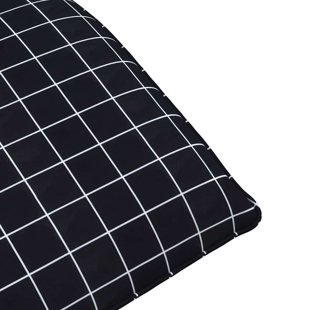 Opvouwbare ligstoel Zwart Geruit Patroon 175x54x8,5 cm Oxford Stof is nu te koop bij PeponiXL, paradijselijk wonen!