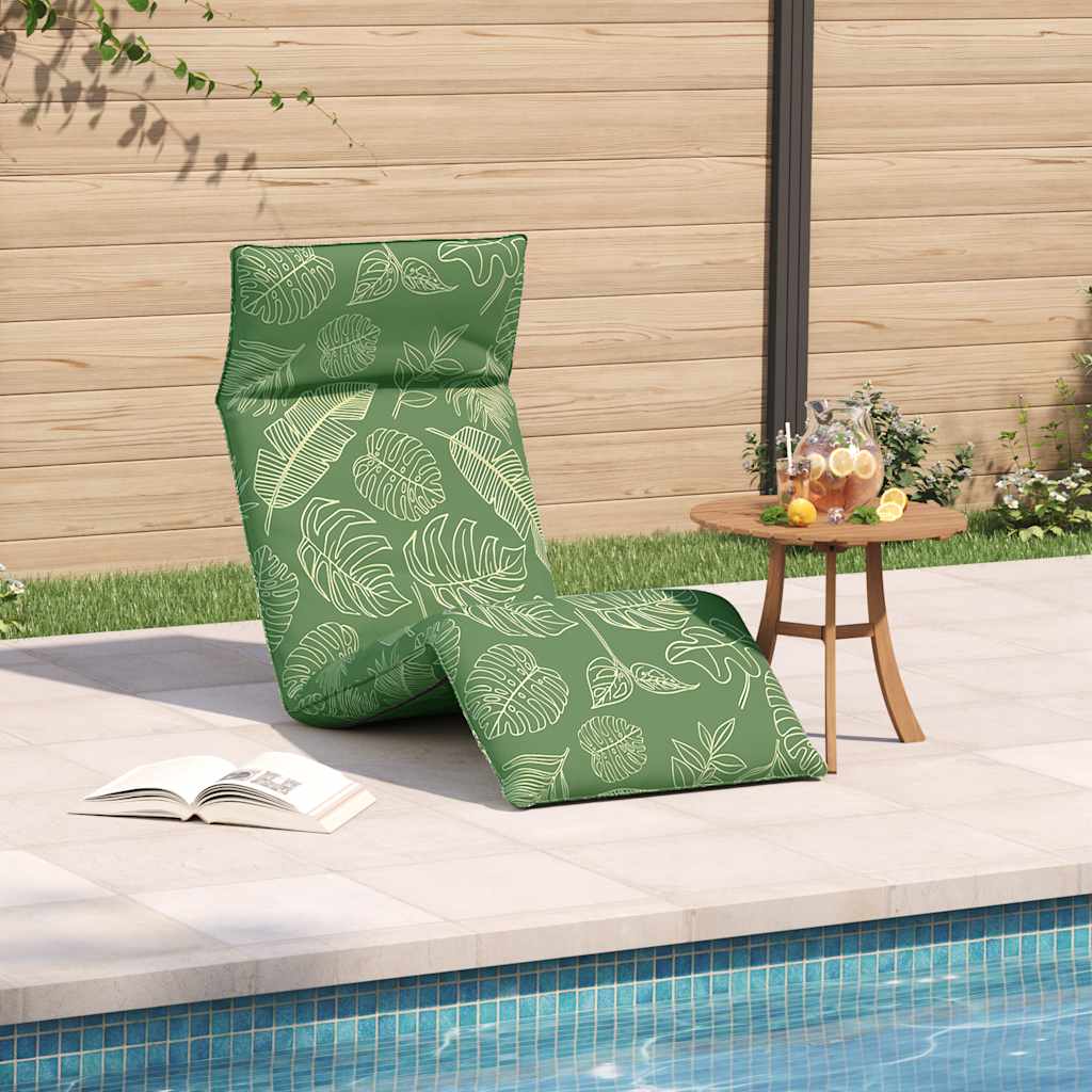 Opvouwbare ligstoel Bladpatroon 175x54x8,5 cm Oxford stof is nu te koop bij PeponiXL, paradijselijk wonen!
