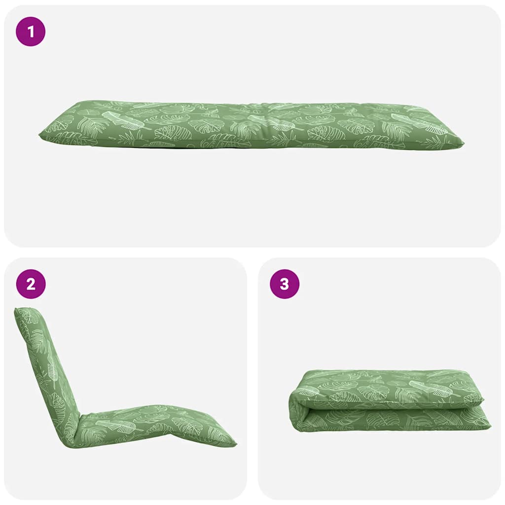 Opvouwbare ligstoel Bladpatroon 175x54x8,5 cm Oxford stof is nu te koop bij PeponiXL, paradijselijk wonen!