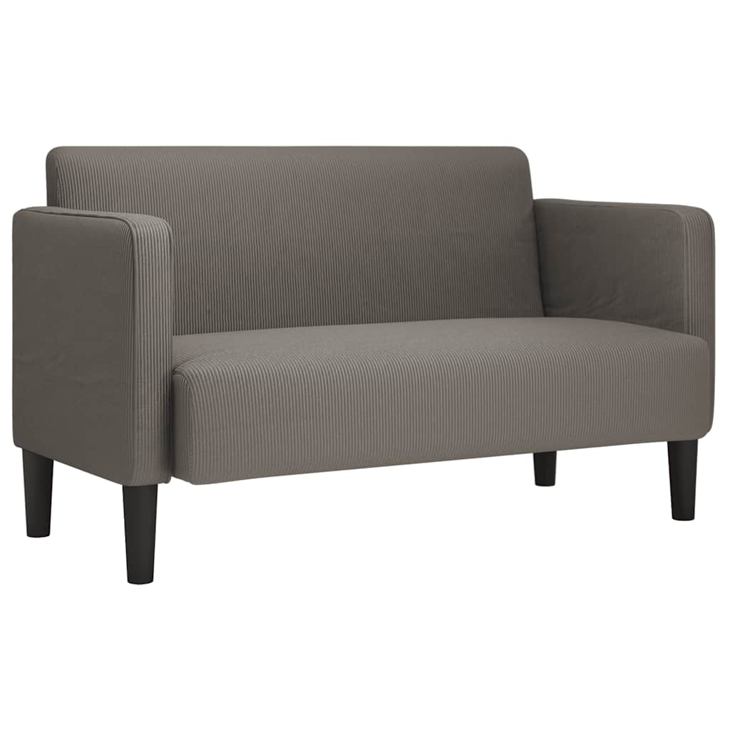 Loveseat bank 109 cm corduroy stof lichtgrijs is nu te koop bij PeponiXL, paradijselijk wonen!