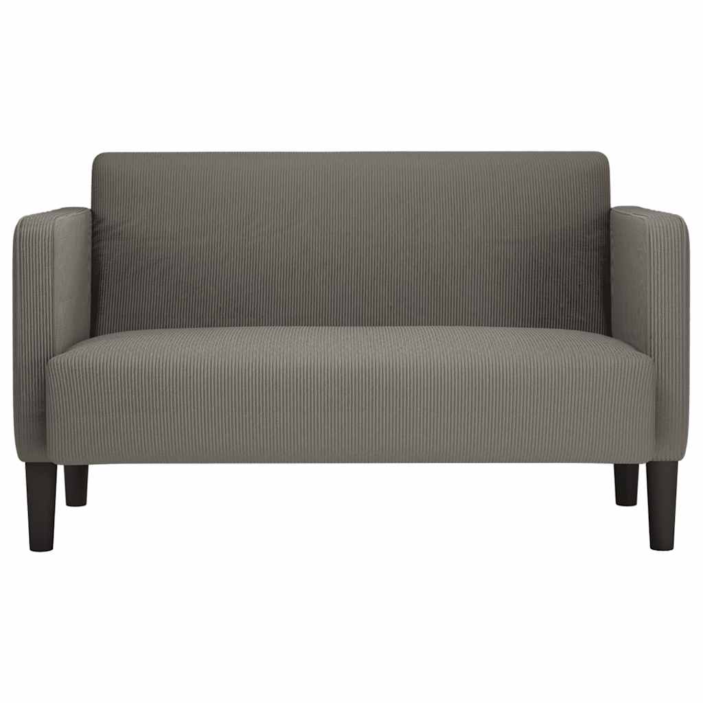 Loveseat bank 109 cm corduroy stof lichtgrijs is nu te koop bij PeponiXL, paradijselijk wonen!