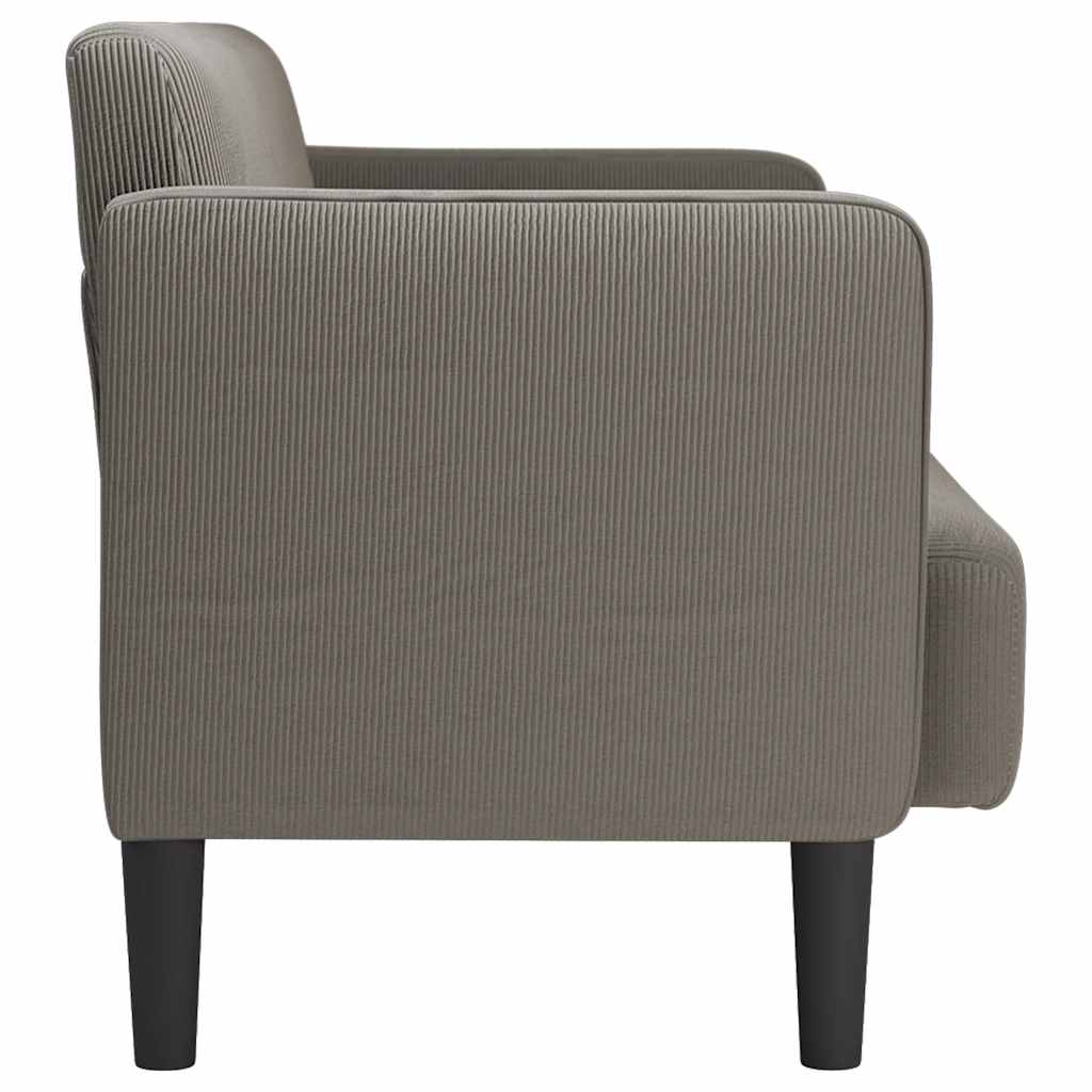 Loveseat bank 109 cm corduroy stof lichtgrijs is nu te koop bij PeponiXL, paradijselijk wonen!
