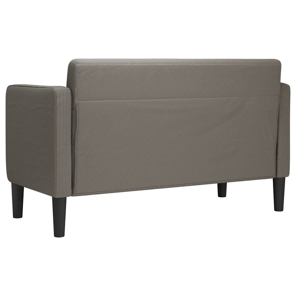 Loveseat bank 109 cm corduroy stof lichtgrijs is nu te koop bij PeponiXL, paradijselijk wonen!