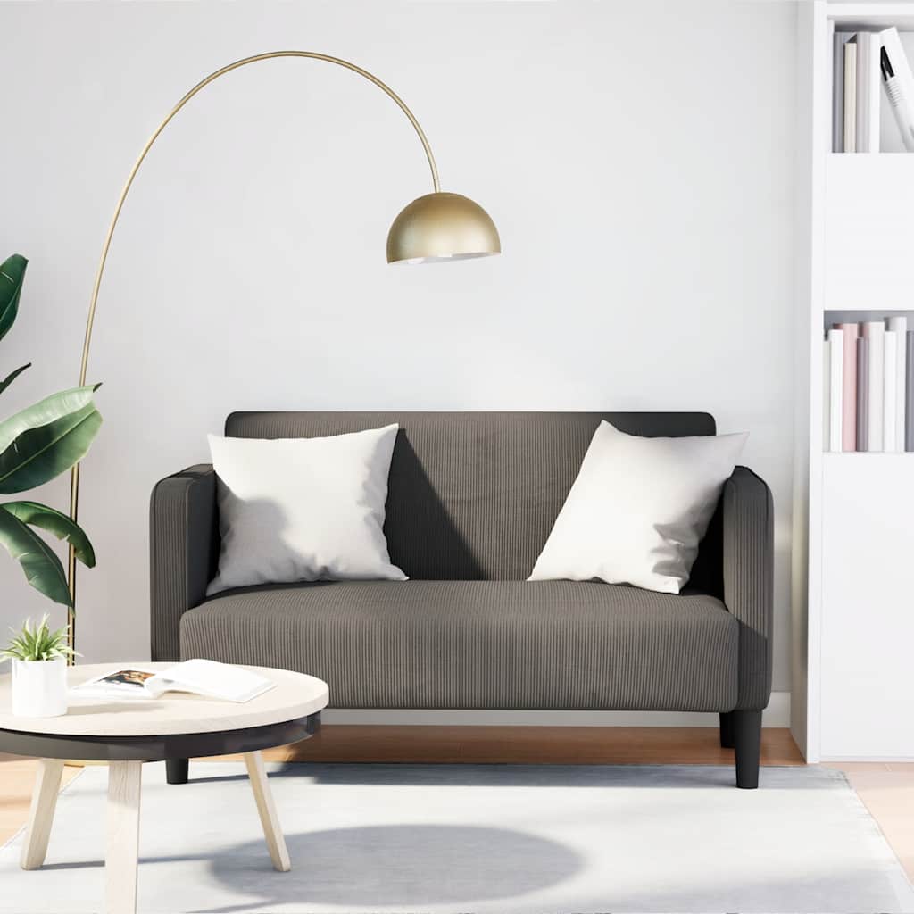 Loveseat bank 109 cm corduroy stof lichtgrijs is nu te koop bij PeponiXL, paradijselijk wonen!