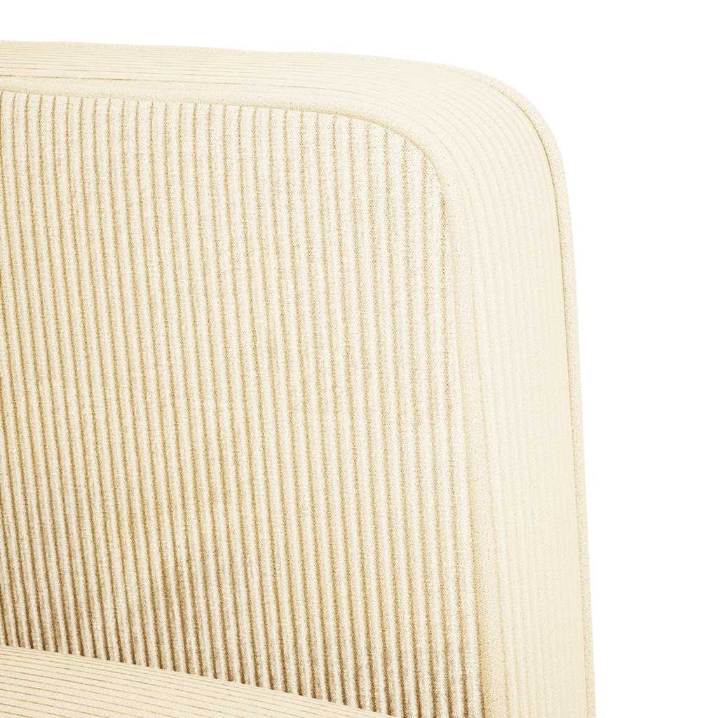 Loveseat bank 109 cm corduroy stof crèmekleurig is nu te koop bij PeponiXL, paradijselijk wonen!