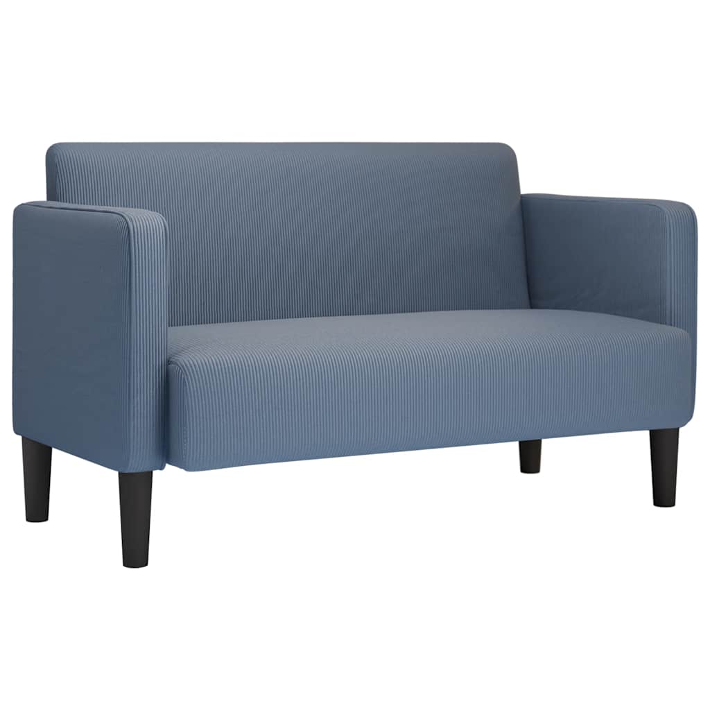 Loveseat bank 109 cm corduroy stof blauw is nu te koop bij PeponiXL, paradijselijk wonen!