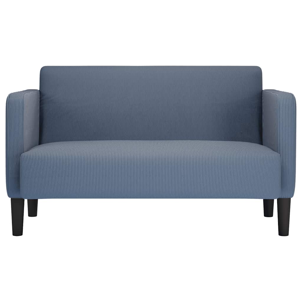 Loveseat bank 109 cm corduroy stof blauw is nu te koop bij PeponiXL, paradijselijk wonen!